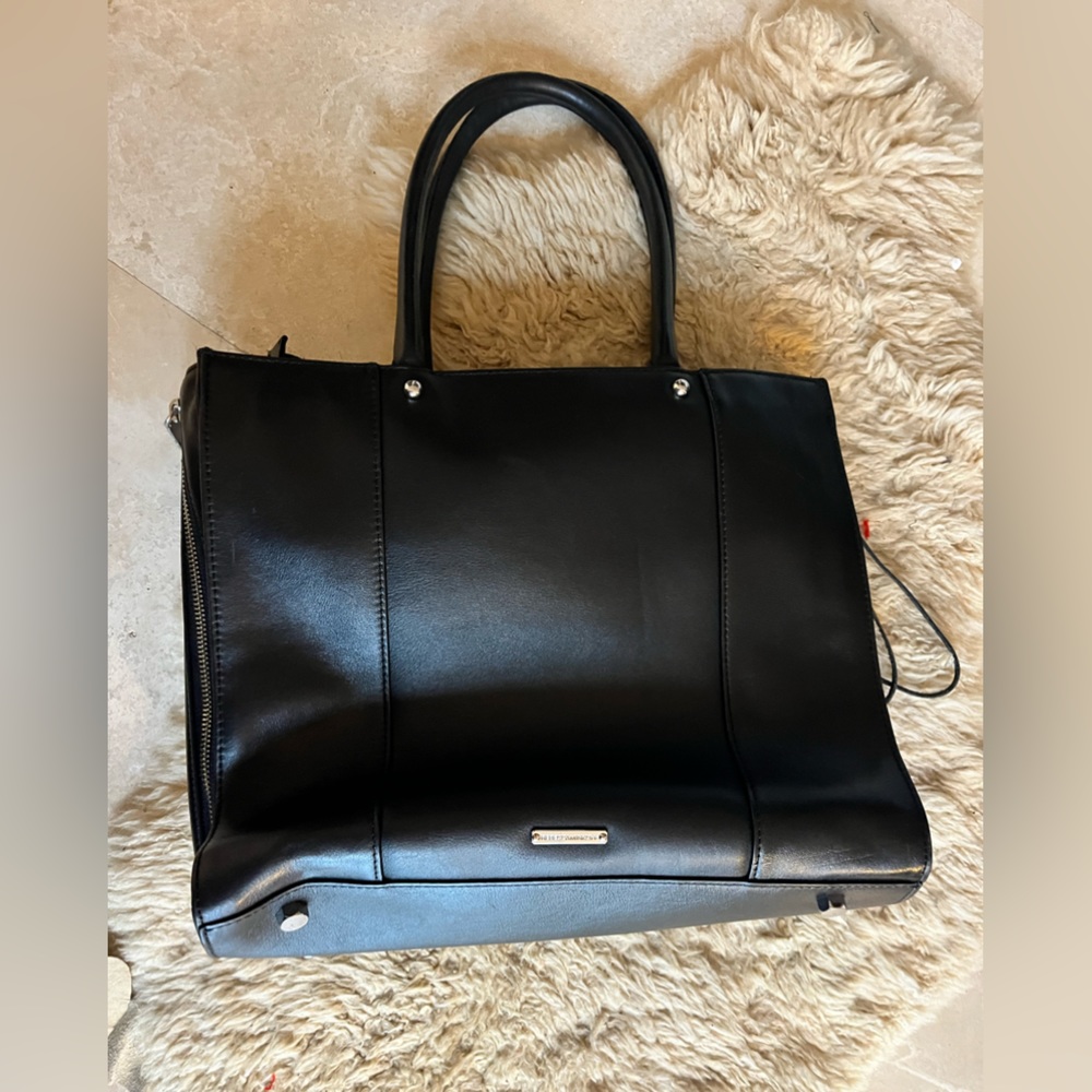 Rebecca Minkoff Saffiano Mab Large Black Leather